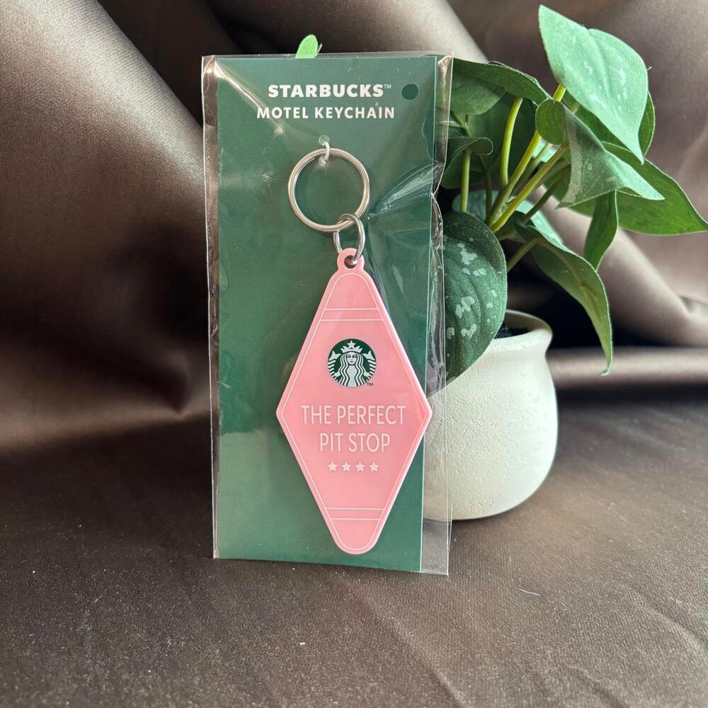 Starbucks motel keychain ‘THE PERFECT PIT STOP' new